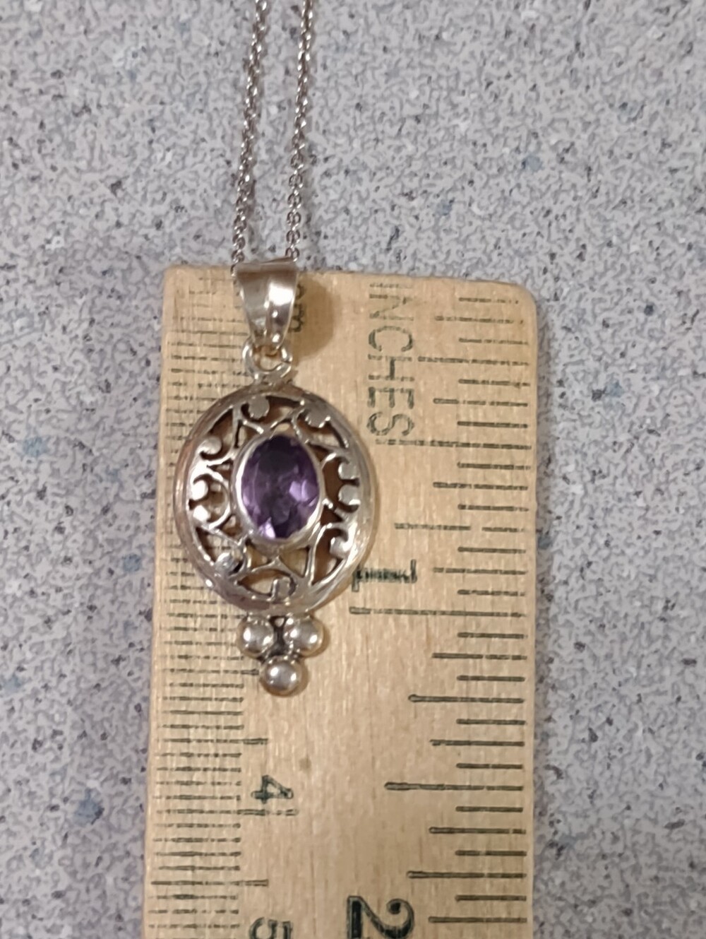 Amethyst Sterling Necklace - Picture 4 of 5